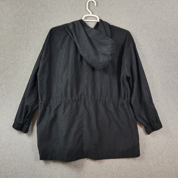 LuLaRoe Black LS Zip Up Hooded Lightweight Jackie Jacket Women's Plus 2XL Pocket - Picture 7 of 13